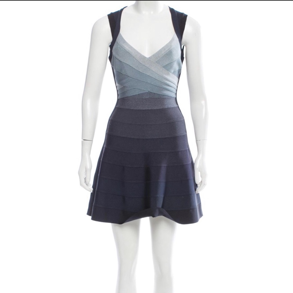 Hervé Léger ombré mini dress